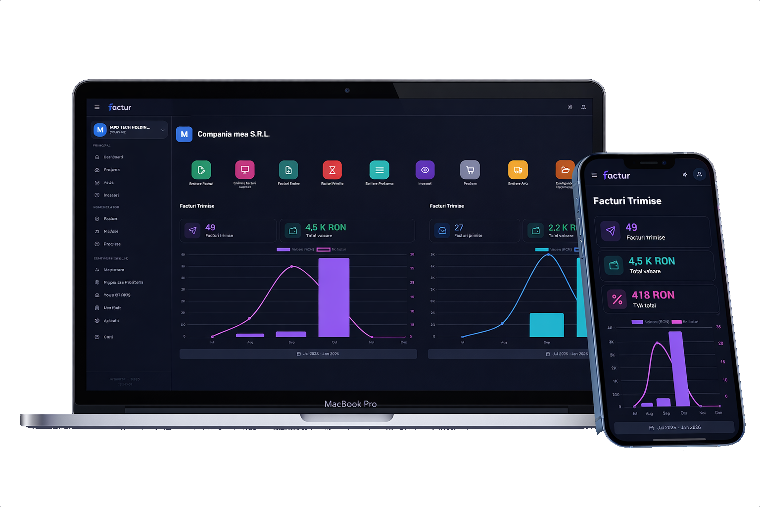 Faktur - Platformă de facturare disponibilă pe desktop și mobil
